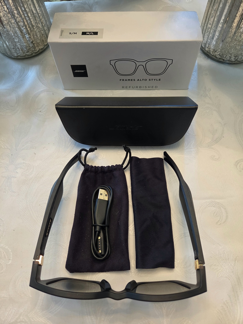 Bose Alto Style Audio Sunglasses in Black with Gold Accents